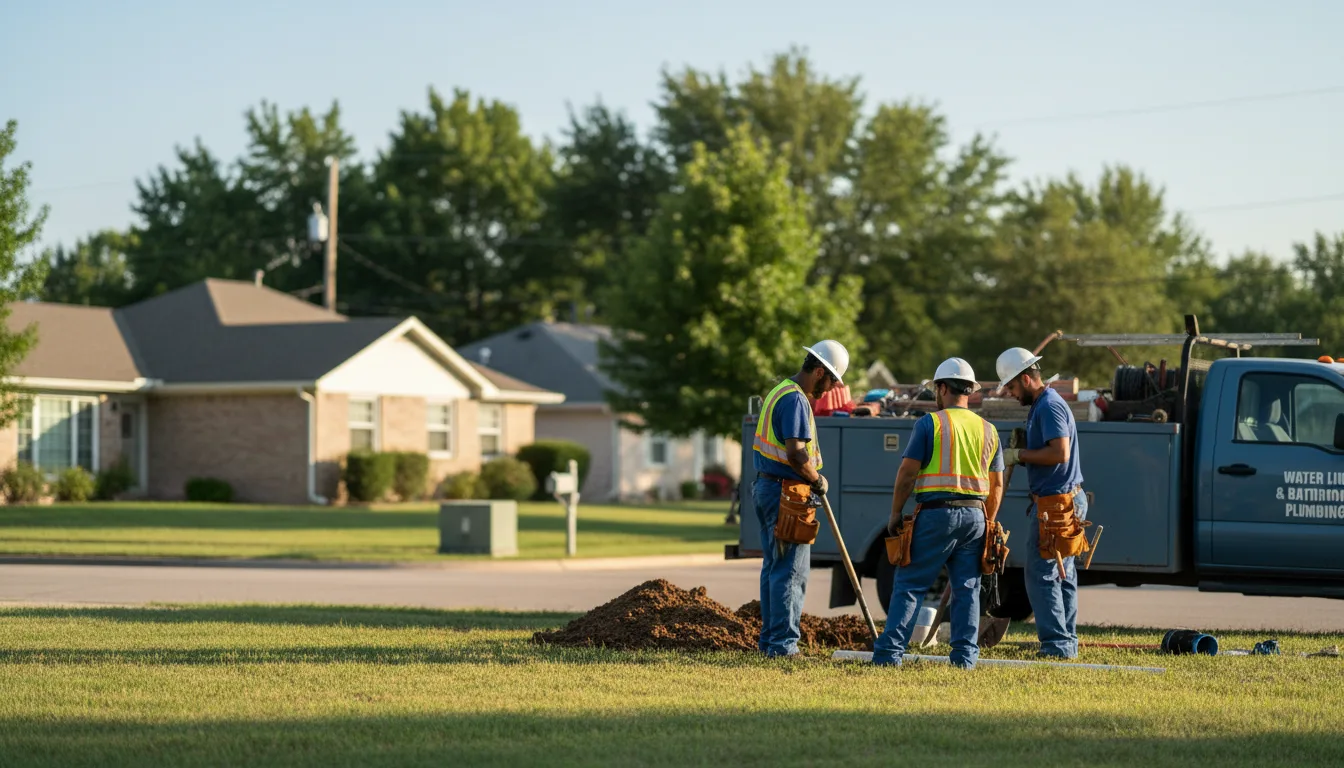 Residential water line and bathroom plumbing service in Alton, VA